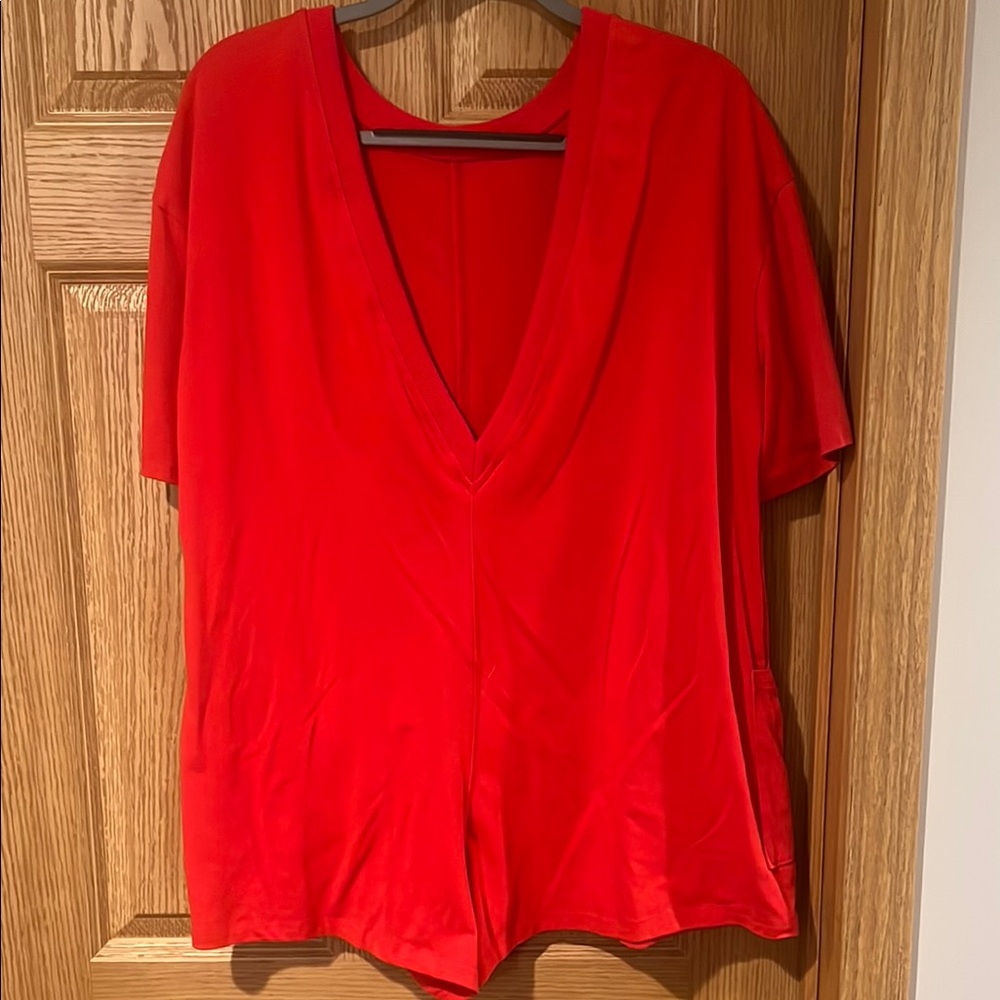 Vibrant Red Women's Romper